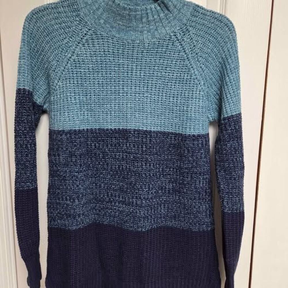 Jason Maxwell womens Large mock turtleneck striped sweater new without tags